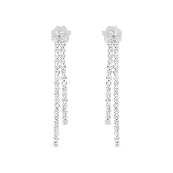 Grace 1.5 -1.7 Double-Strand Drop Earrings With Moissanite