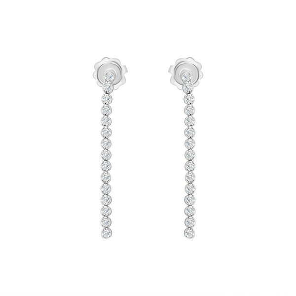 Gwen 1.7 single-strand drop earring with Moissanite