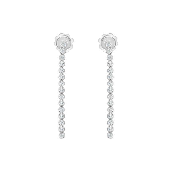 Gwen 1.7 single-strand drop earring with Moissanite