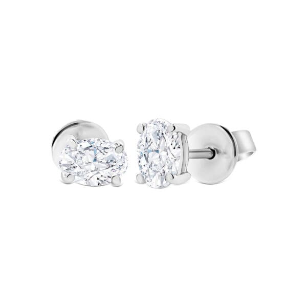 Karla Oval 5X3-6X4 Moissanite Solitaire Stud Earring