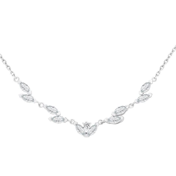 Clementine marquise necklace on 50cm long adjustable chain