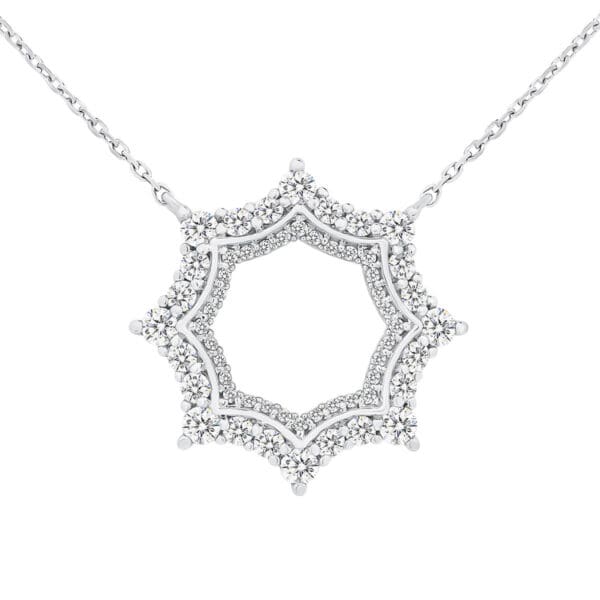 Constantine Lab Grown Diamond Accented Snowflake Necklace