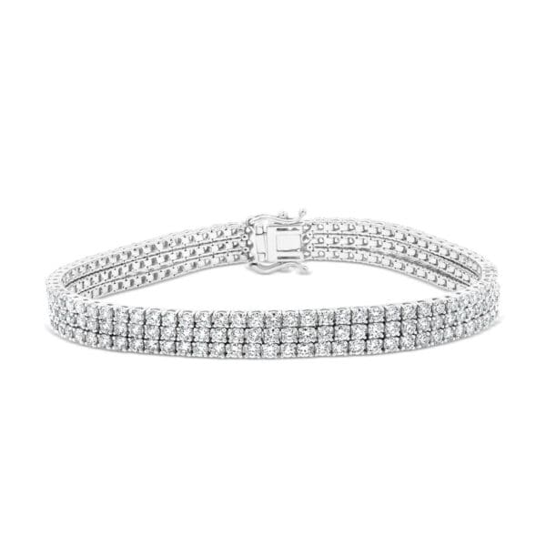 Liv Triple Sn Row Moissanite Tennis Bracelet