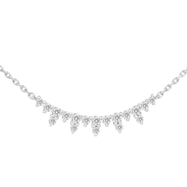 Nellie Lab grown diamond necklace in a row