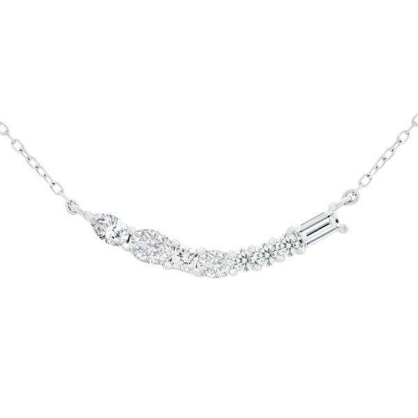 Lucy Curved Bar Lab Grown Diamond Fancy Necklace