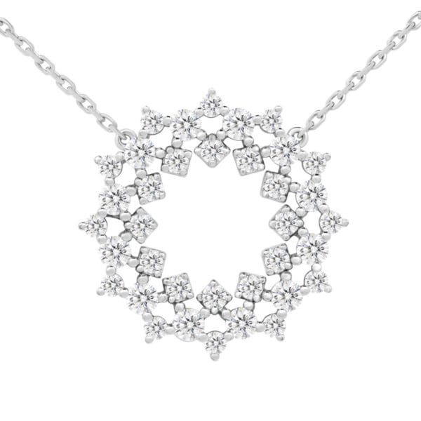 Soleil Triple Row Lab Grown Diamond Eternity Circle Necklace