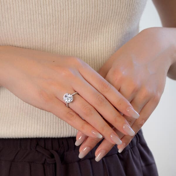 Alina Oval Supernova Moissanite
