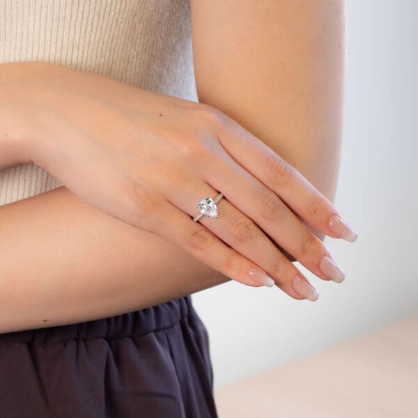Alina Pear Supernova Moissanite