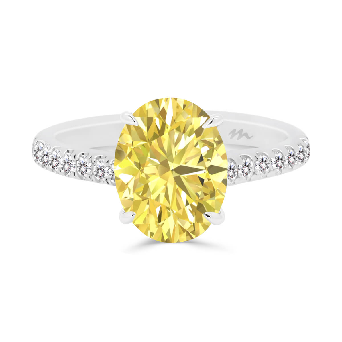 Canary yellow sales moissanite ring