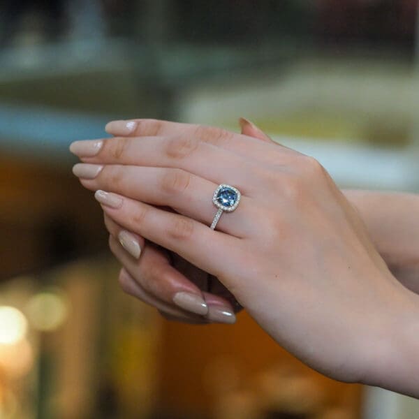 May 8.0 Blue Supernova Moissanite
