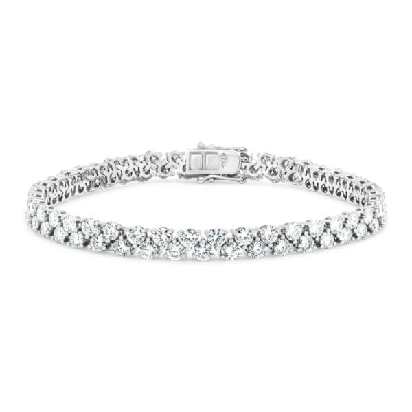 Orianna 3.0 SN double-row tennis bracelet with an alternating set of round Moissanite