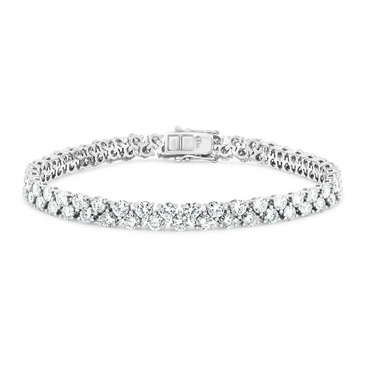 Orianna 3.0 Sn Double-Row Tennis Bracelet With An Alternating Set Of Round Moissanite