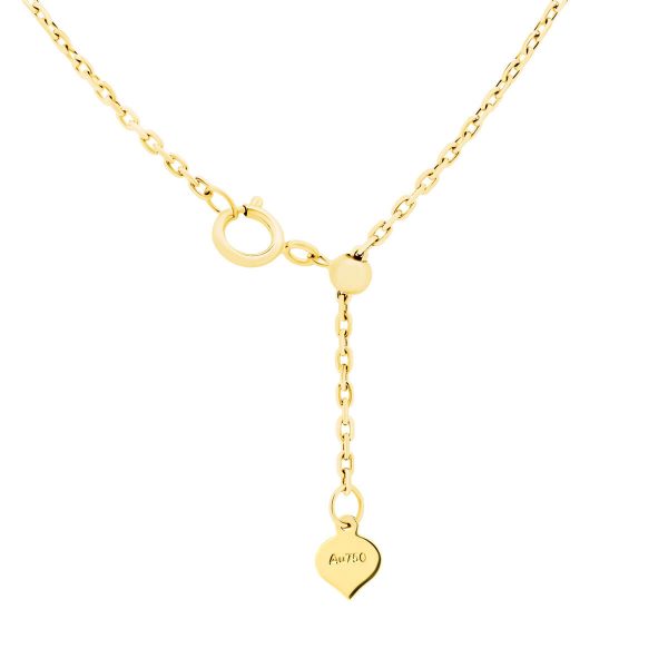 Heavy adjustable chain in 18k gold at 45cm length