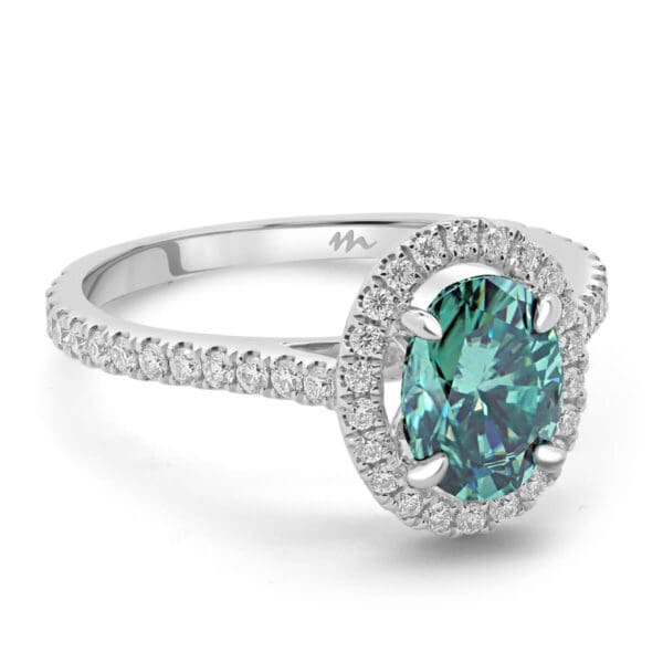 Ava Oval 8X6 Green Supernova Moissanite