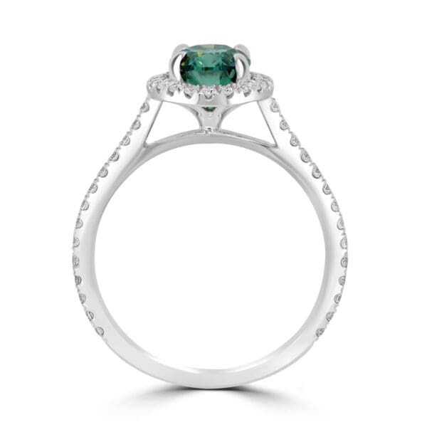 Ava Oval 8X6 Green Supernova Moissanite