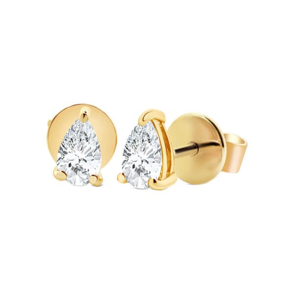 Karla Pear 5x3-6x4 Moissanite solitaire stud earrings