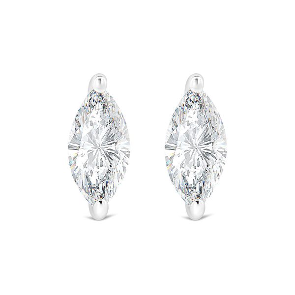 Karla Marquise 8x4 moissanite solitaire stud earring