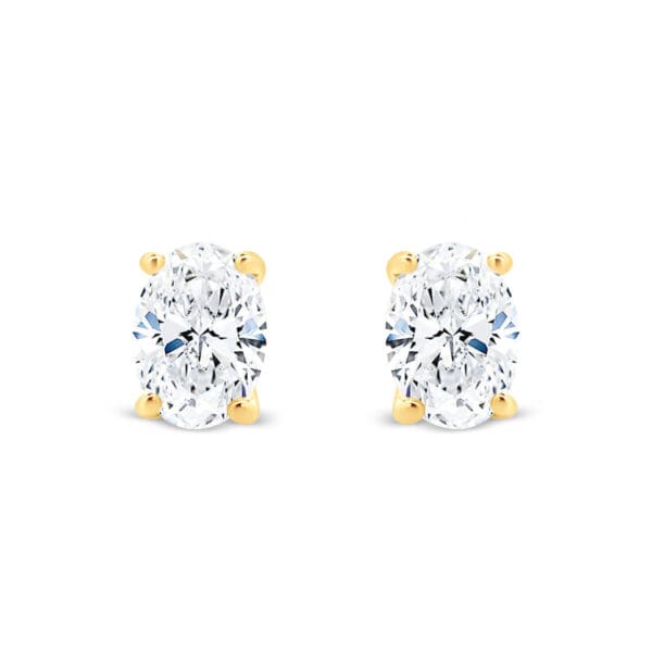 Karla Oval 7X5-8X6 Moissanite Solitaire Studs