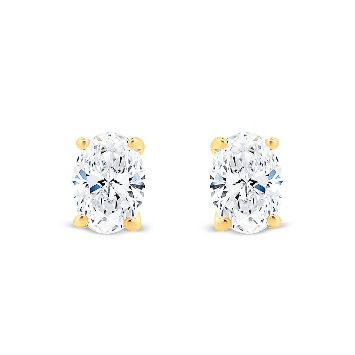 Karla Oval 7X5-8X6 Moissanite Solitaire Studs