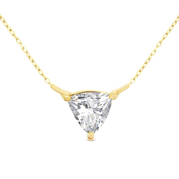 Karla Trillion 6.0 Trillion moissanite solitaire necklace on fine adjustable chain
