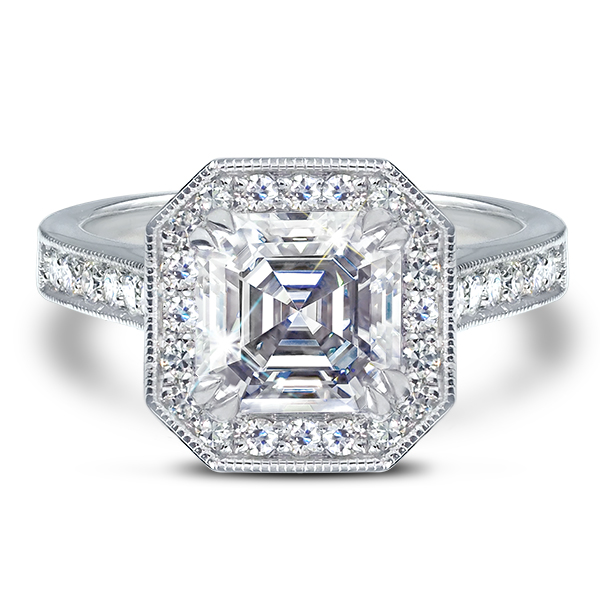 Sophia 7.0 SN asscher halo engagement ring