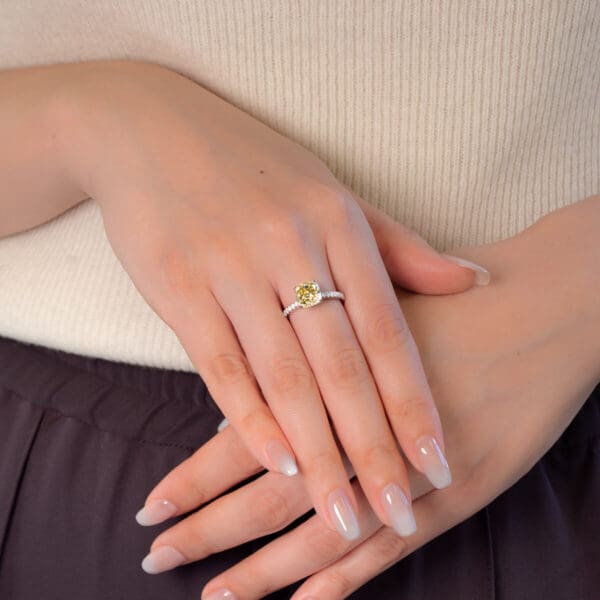 Victoria Cushion 8.0 Yellow Supernova Moissanite