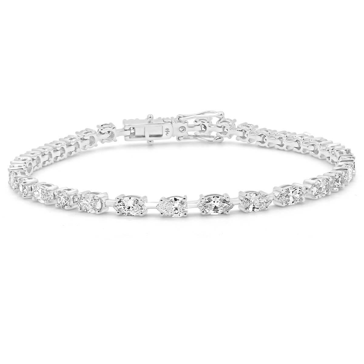 Kayleigh 4.0 Sn Round And Mix Fancy Cut Moissanite Bracelet