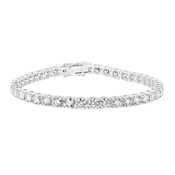 Mikayla 4.0 LGD classic 4-prong tennis bracelet in 18k gold with safety clasp