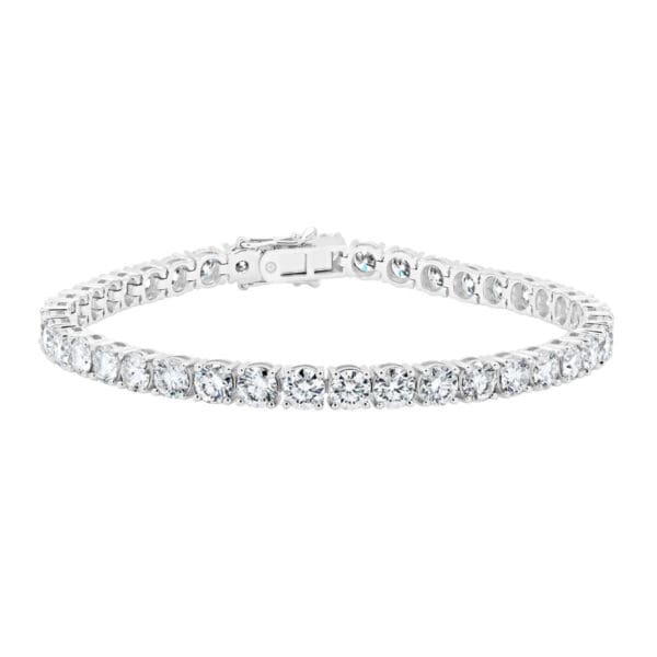 Mikayla 4.0 Lgd Classic 4-Prong Tennis Bracelet In 18K Gold With Safety Clasp