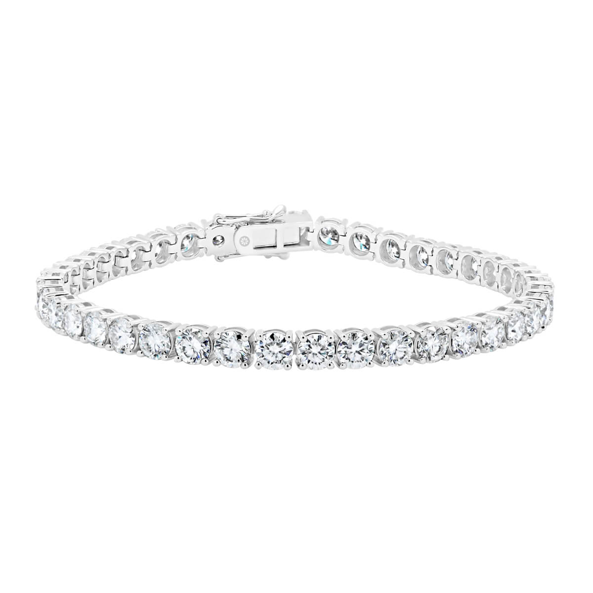 Mikayla 4.0 Lgd Classic 4-Prong Tennis Bracelet In 18K Gold With Safety Clasp