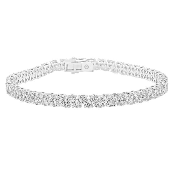 Orianna 2.5 LGD double-row tennis bracelet with an alternating set of round lab grown diamonds