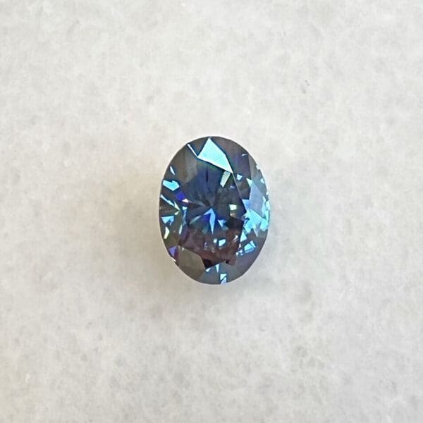 Blue Oval SUPERNOVA Moissanite