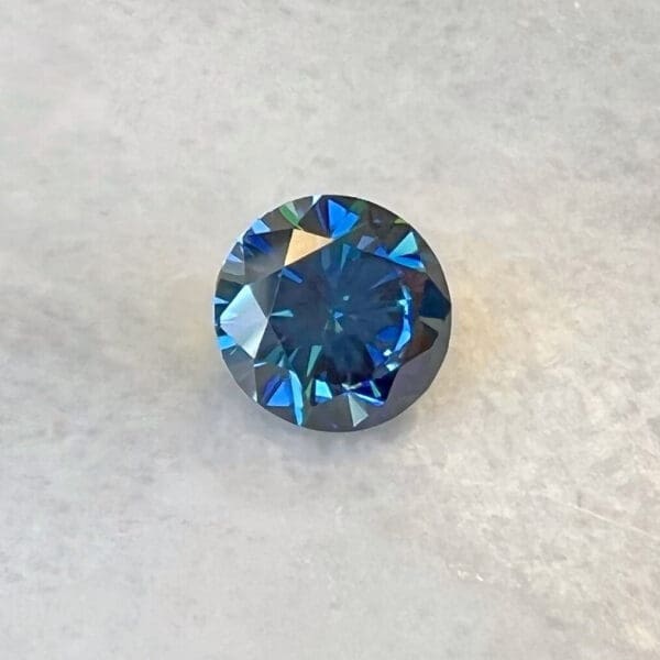 Blue Supernova Moissanite Round Cut