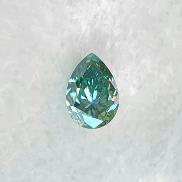 Green Pear Supernova Moissanite