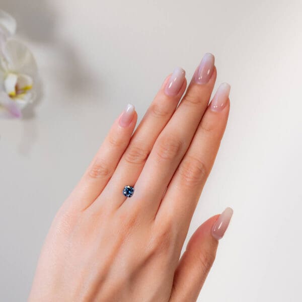 Blue Supernova Moissanite Cushion Cut