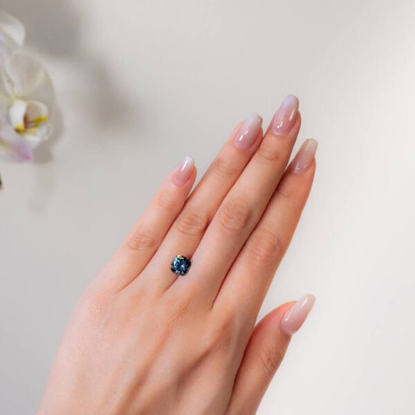 Blue Supernova Moissanite Cushion Cut