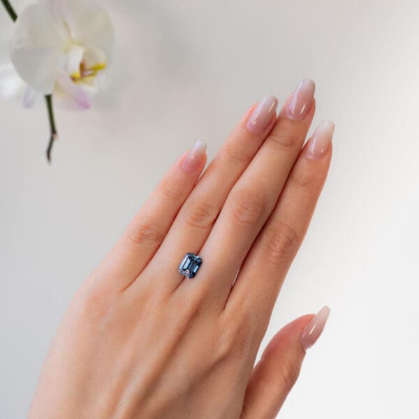 Blue Supernova Moissanite Emerald Cut