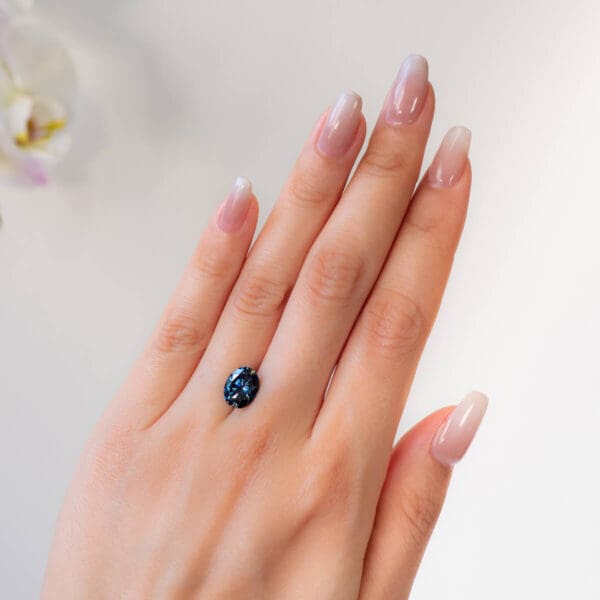 Blue Supernova Moissanite Oval Cut