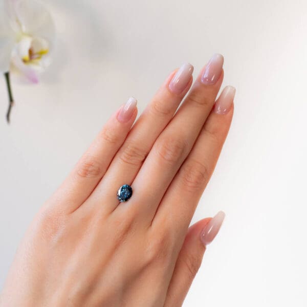 Blue Supernova Moissanite Oval Cut