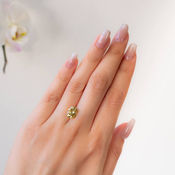 Yellow Supernova Moissanite Oval Cut