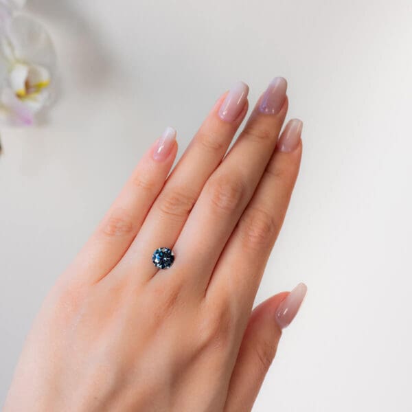 Blue Supernova Moissanite Round Cut