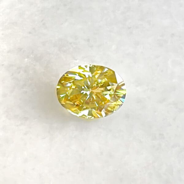 Yellow Oval Supenova Moissanite