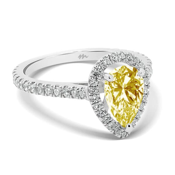 Ava Pear 9X6 Yellow Supernova Moissanite