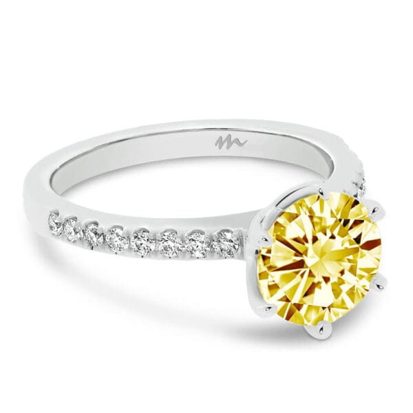 Victoria Round 8.0 Yellow Supernova Moissanite