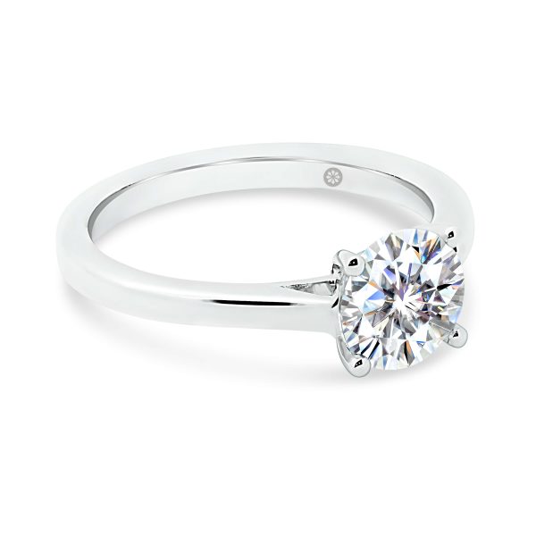 Lydia Round 1.50-2.00ct Lab Grown Diamond engagement ring with tapered band
