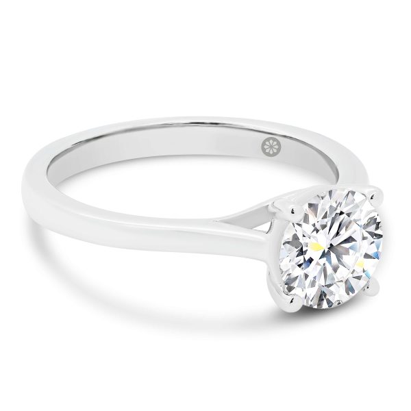 Nina 1.50-2.00ct Lab Grown Diamond engagement ring 4 prong setting with crossover gallery