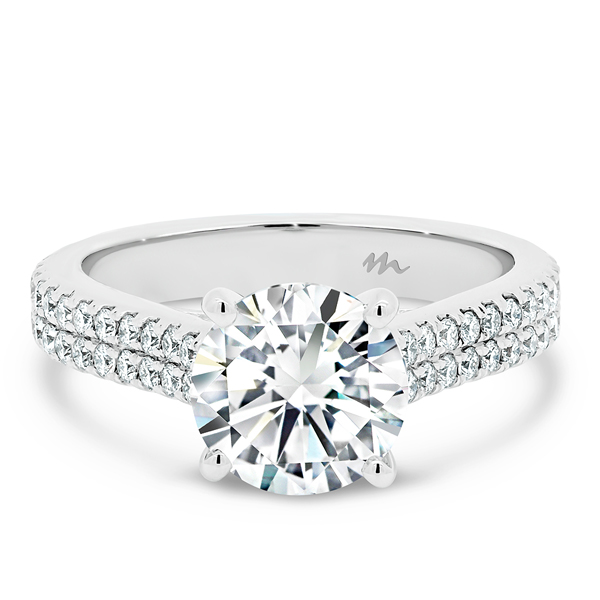 Rea 7.5-8.0 Moissanite ring 1.50-2.00-carat on double band