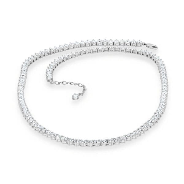 Leah 3.0 3-Prong Round Cut Lavana Lab Grown Diamond Tennis Necklace