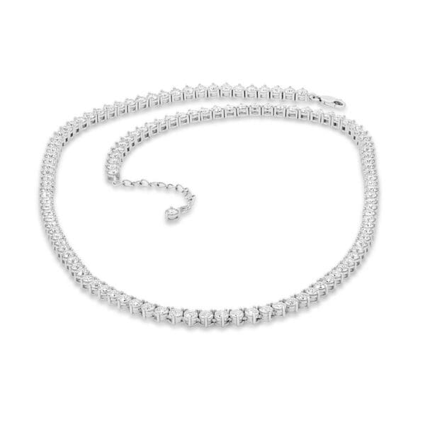 Leah 3.5 3-prong round cut LAVANA Lab Grown Diamond tennis necklace