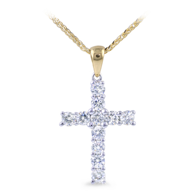 Gabrielle 2.5 cross pendant featuring Lab Grown Diamonds